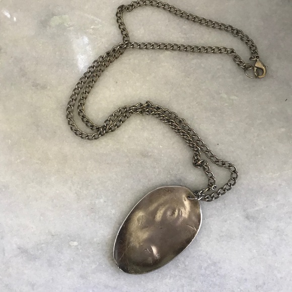 Large Silver Pendant Necklace - Picture 8 of 8